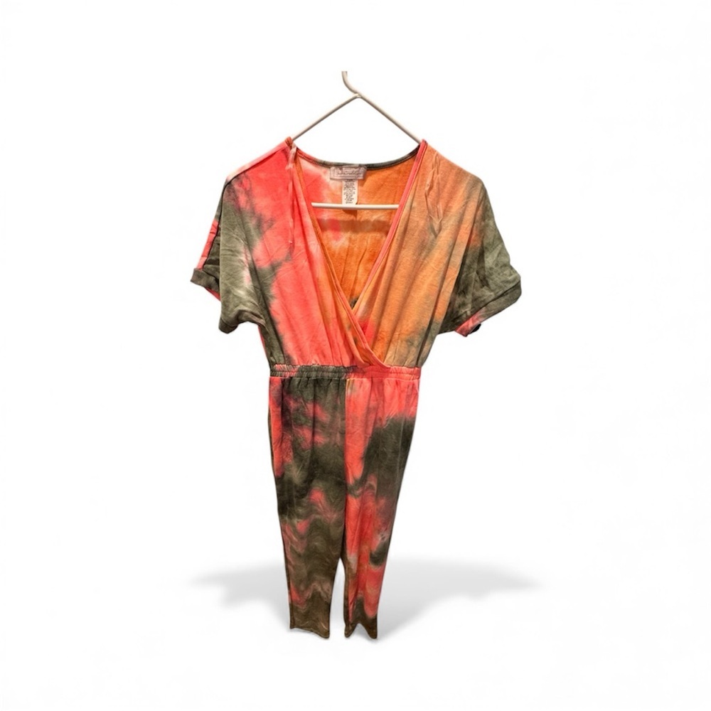 Stylish Tie-Dye Jumpsuit - Multicolor